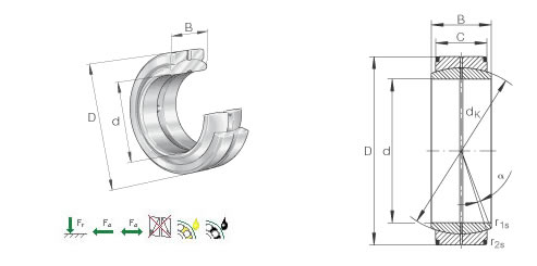 NTNSR1-90B关节轴承平面图