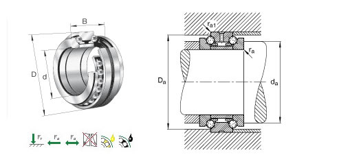 FAG234719M.SP推力角接触球轴承平面图